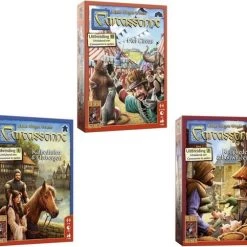 999 Games Spellenbundel - 3 Stuks - Carcassonne Het Circus & Kathedralen En Herbergen & Kooplieden En Bouwmeesters