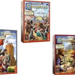 999 Games Spellenbundel - 3 Stuks - Carcassonne Het Circus & De Toren & Kooplieden En Bouwmeesters