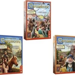 999 Games Spellenbundel - 3 Stuks - Carcassonne Het Circus & Kathedralen En Herbergen & Burgemeesters En Abdijen