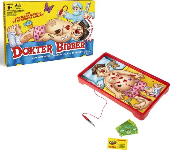 Hasbro Gaming Dokter Bibber - Kinderspel 14 Hasbro Gaming Dokter Bibber - Kinderspel - Afbeelding 12