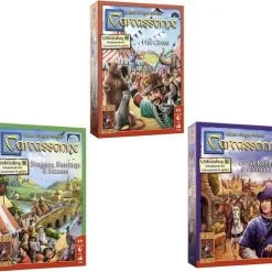 999 Games Spellenbundel - 3 Stuks - Carcassonne Het Circus & Bruggen, Burchten En Bazaars & Graaf, Koning En Consorten
