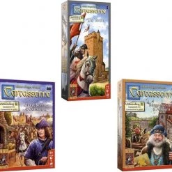 999 Games Spellenbundel - 3 Stuks - Carcassonne De Toren & Burgemeesters En Abdijen & Graaf, Koning En Consorten