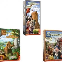 999 Games Spellenbundel - 3 Stuks - Carcassonne De Toren & Jagers En Verzamelaars & Burgemeesters En Abdijen
