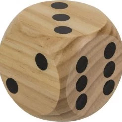 Out Of The Blue 2x Houten Dobbelstenen Van 6 X 6 Cm - Dobbel Spellen/spelletjes