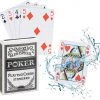 Relaxdays Speelkaarten Poker - Pokerkaarten Plastic - 54 Kaarten - Waterdicht