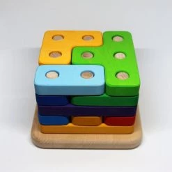 Broertjes Toys Broertjes.Toys/Montessori Speelgoed/Educatief Speelgoed/Speelgoed Voor Jongens En Meisjes Vanaf 3 Jaar/Tetris Puzzel