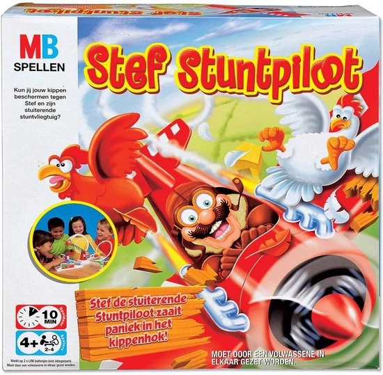 Hasbro Stef Stuntpiloot - Bordspel 12 Hasbro Stef Stuntpiloot - Bordspel - Afbeelding 11