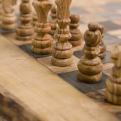 Olijfolie & Honing Houten Schaakspel, Olijfhout Bordspel 8 Olijfolie & Honing Houten Schaakspel, Olijfhout Bordspel -Kinderspellen Verkoopwinkel 550x550 149