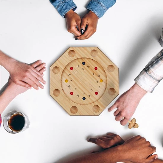 Relaxdays Tiroler Roulette - Hout - Roulette - Bordspel - Gezelschapsspel - Bauernroulette 8 Relaxdays Tiroler Roulette - Hout - Roulette - Bordspel - Gezelschapsspel - Bauernroulette - Afbeelding 6