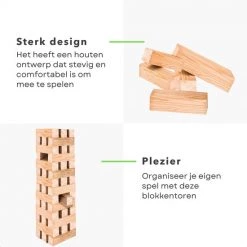 Cheqo XXL Stapeltoren - Torenspel - Houten Toren - Spelletje - Speelgoed - 60 Delig -Kinderspellen Verkoopwinkel 550x550 28