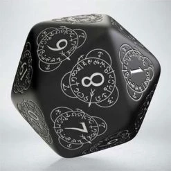 Q Workshop QWorkshop Life Counter Die D20 Black White