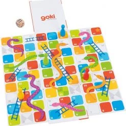 Goki Gezelschapsspel: SLANGEN & LADDERS XXL 15x15x15cm, Met Dobbelsteen, 4+ -Kinderspellen Verkoopwinkel 550x564