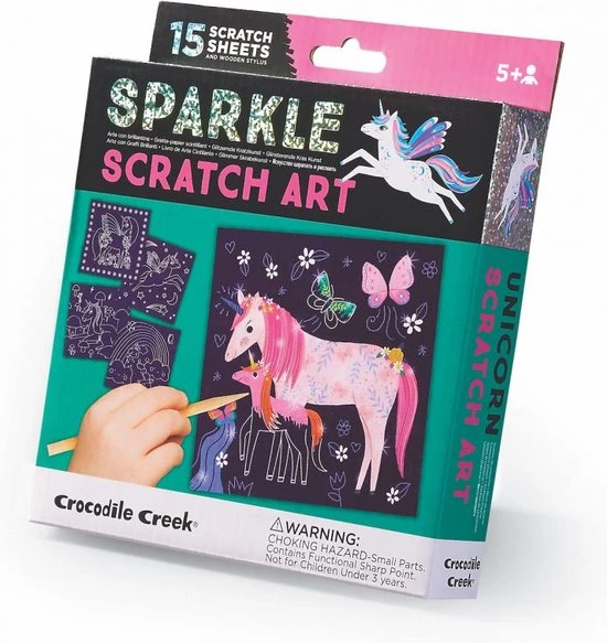 Crocodile Creek Sparkle Kraskaarten Unicorn 5 Crocodile Creek Sparkle Kraskaarten Unicorn - Afbeelding 3