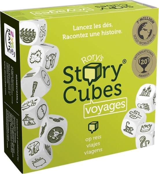 Merkloos Spellenbundel - Dobbelspel - 2 Stuks - Rory's Story Cubes Voyages & Astro 4 Merkloos Spellenbundel - Dobbelspel - 2 Stuks - Rory's Story Cubes Voyages & Astro - Afbeelding 2