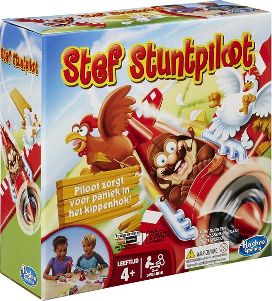Hasbro Stef Stuntpiloot - Bordspel 11 Hasbro Stef Stuntpiloot - Bordspel - Afbeelding 10