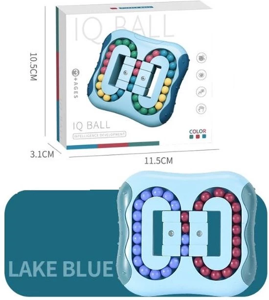 IQ Ball Willingood Magic Bean Rotating Cube Speelgoed. Kleur : Lichtblauw, Magische Bean, Creatief Stressvermindering, Educatief Speelgoed, Intelligente Vingertop-toverkubus, Gyroscooppuzzel, Kubus Voor Kinderen En Volwassenen Angst Verlichting 6 IQ Ball Willingood Magic Bean Rotating Cube Speelgoed. Kleur : Lichtblauw, Magische Bean, Creatief Stressvermindering, Educatief Speelgoed, Intelligente Vingertop-toverkubus, Gyroscooppuzzel, Kubus Voor Kinderen En Volwassenen Angst Verlichting - Afbeelding 4