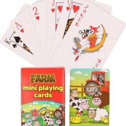 Merkloos 8x Pakjes Mini Boerderij Dieren Thema Speelkaarten 6 X 4 Cm In Doosje Van Karton - Uitdeelspeelgoed