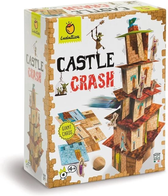 Ludattica Spellen: CASTLE CRASH 27x21x10cm, 114 Kaarten En Houten Dobbelsteen, 4+ 3 Ludattica Spellen: CASTLE CRASH 27x21x10cm, 114 Kaarten En Houten Dobbelsteen, 4+