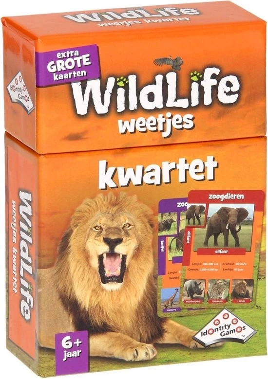 Merkloos Spellenbundel - Kwartet - 3 Stuks - Wildlife Kwartet & Kikker Junior Kwartet & Huisdieren Kwartet 4 Merkloos Spellenbundel - Kwartet - 3 Stuks - Wildlife Kwartet & Kikker Junior Kwartet & Huisdieren Kwartet - Afbeelding 2