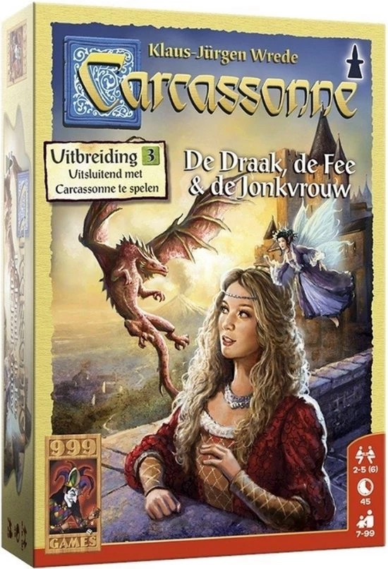 999 Games Spellenbundel - 3 Stuks - Carcassonne Draak, Fee En Jonkvrouw & Het Circus & Kooplieden En Bouwmeesters 4 999 Games Spellenbundel - 3 Stuks - Carcassonne Draak, Fee En Jonkvrouw & Het Circus & Kooplieden En Bouwmeesters - Afbeelding 2